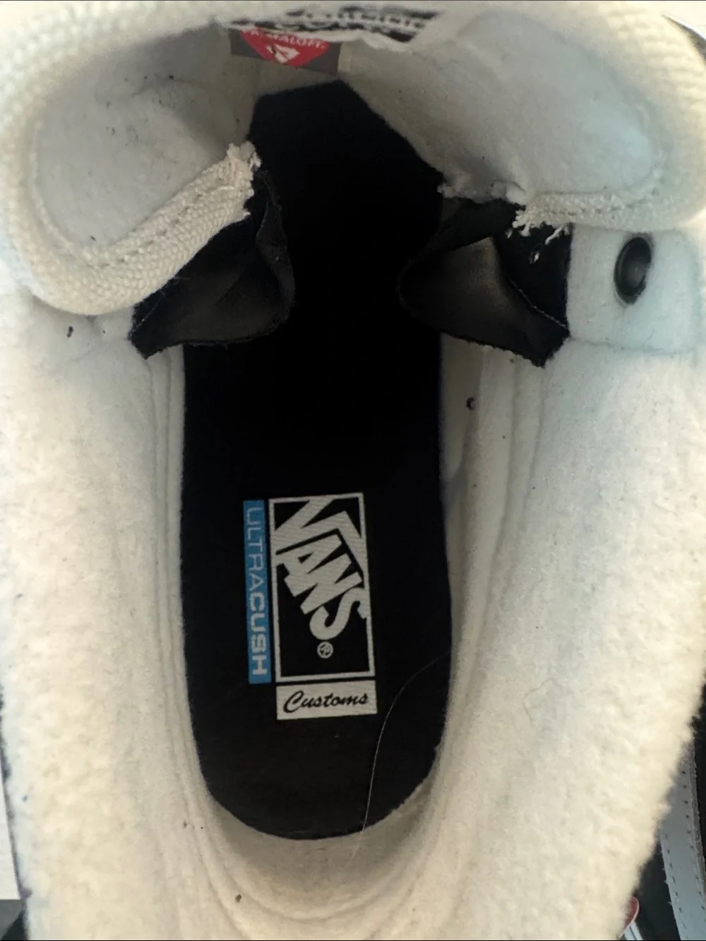 Vans women's 11/men's9.5 Black and White leather High-Top Sneakers